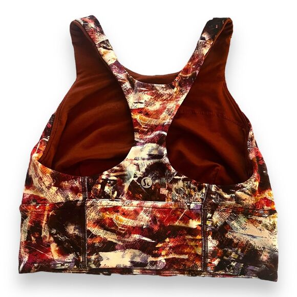 Lululemon Wunder Train Long-Line Bra size 4 Urbantricity Multi C/D Med Support - Picture 2 of 7